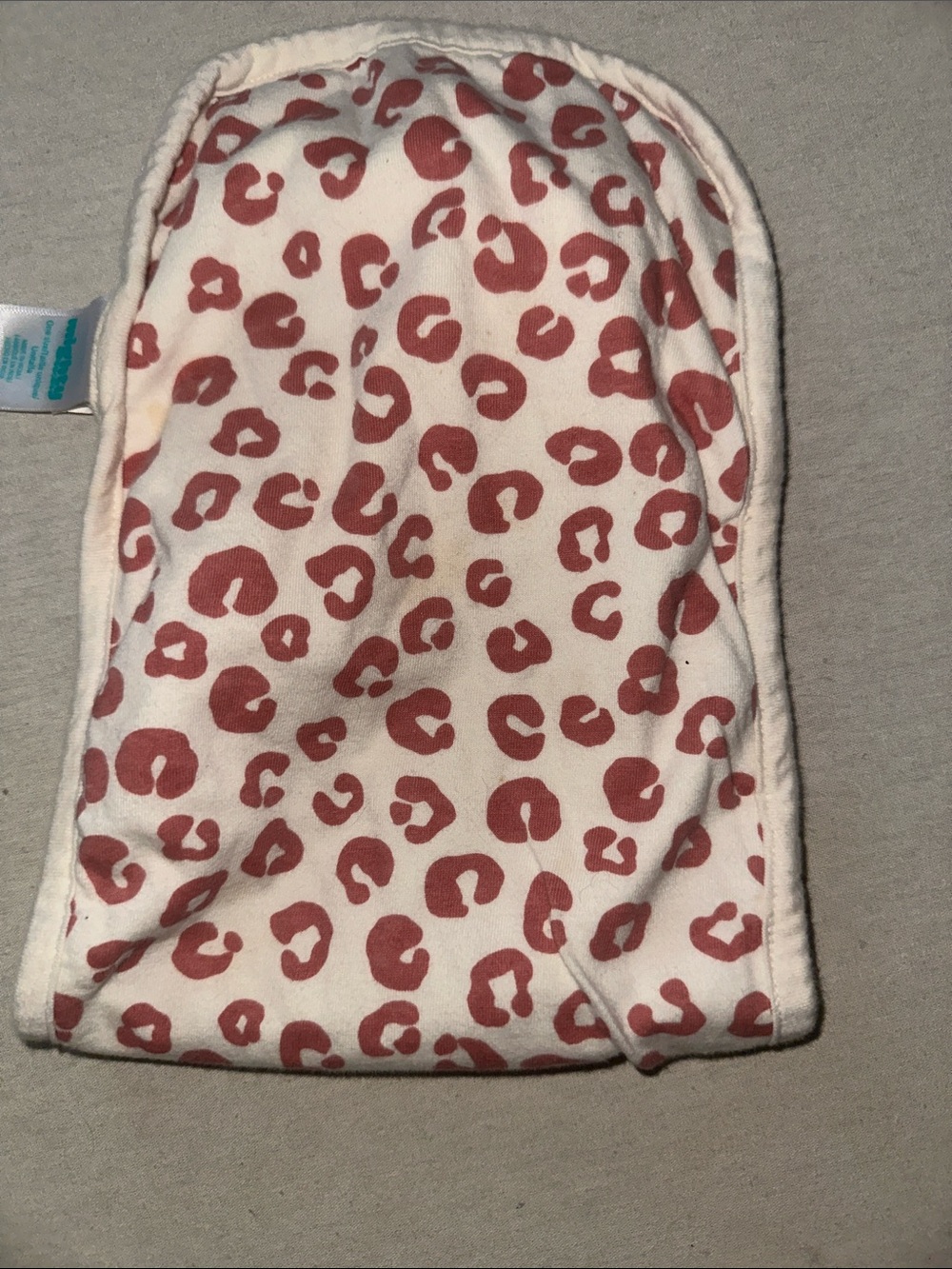 omighty Girls' Leopard Print Fleece Bottoms - Rose on Cream
